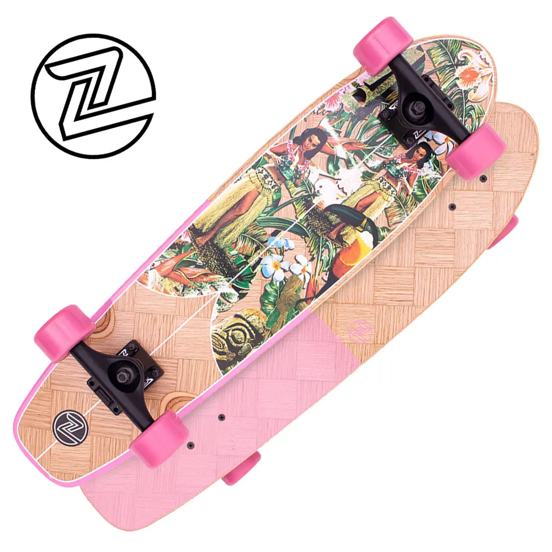 Z-Flex Banana Train 29 Crusier Complete - Wood/Pink 1