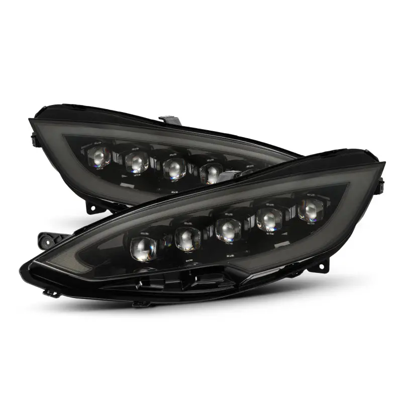 Alpharex 12-21 Tesla Model S Nova Led Proj Headlights Alpha-Black W/Actv Light & Seq.Sig / Sb Drl 1