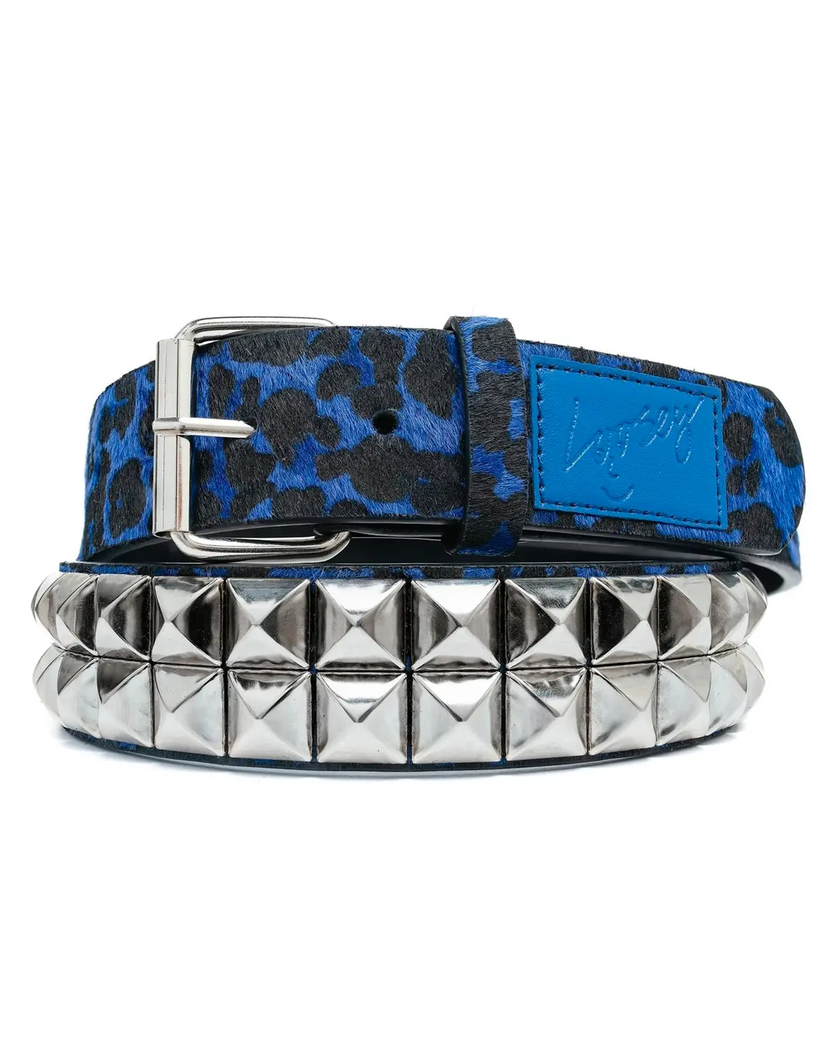Loosey Blue Studded Cheetah Belt 1