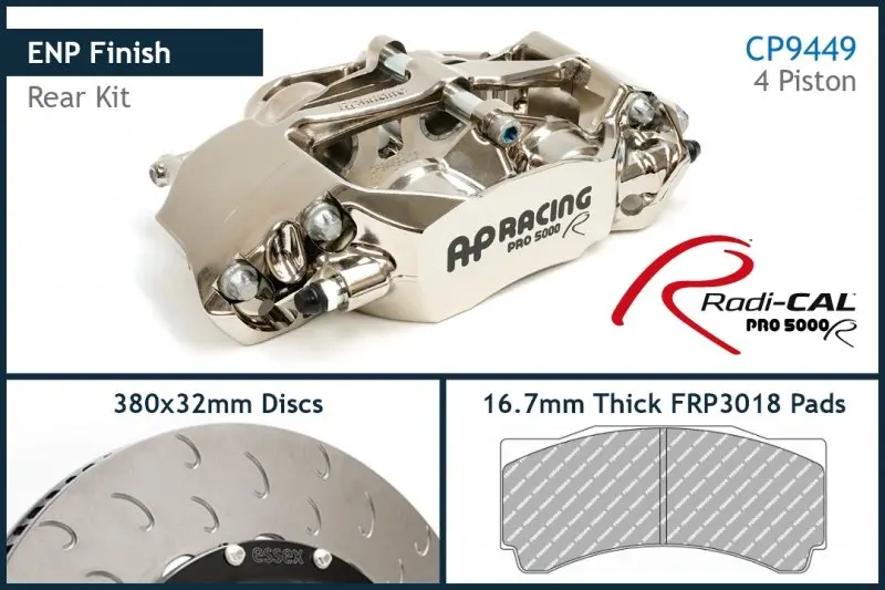 Ap Racing By Essex Radi-Cal Enp Competition Brake Kit (Rear 9449/380Mm)- Porsche 991 Gt3/3Rs/2Rs 1