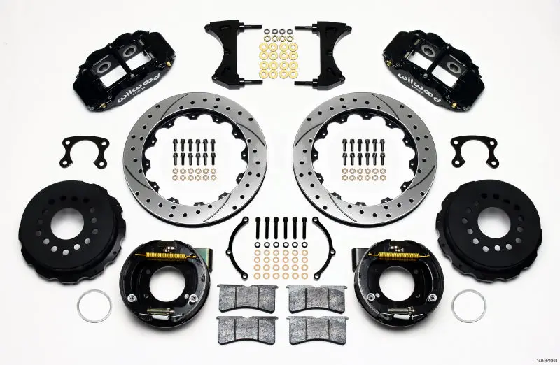 Wilwood Narrow Superlite 4R Rear P-Brk Kit 12.88In Drilled Big Ford New Style 2.50In Offset 1
