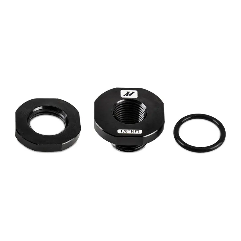 Mishimoto 1/8In Npt Cnc-Machined Nozzle Mount Adapter - Black 1
