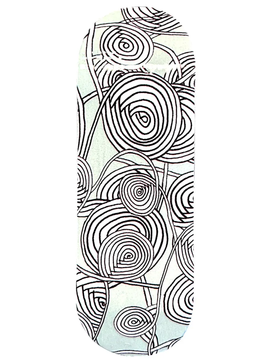 Flatface Prototype Fingerboard Deck - Spirals Glow 1