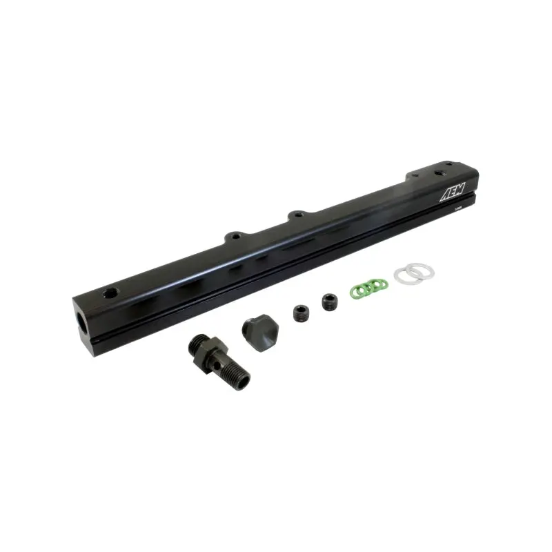 Aem 96-00 Civic Cx/Dx/Lx/Ex & 96-97 Del Sol S/Si Black Fuel Rail 1