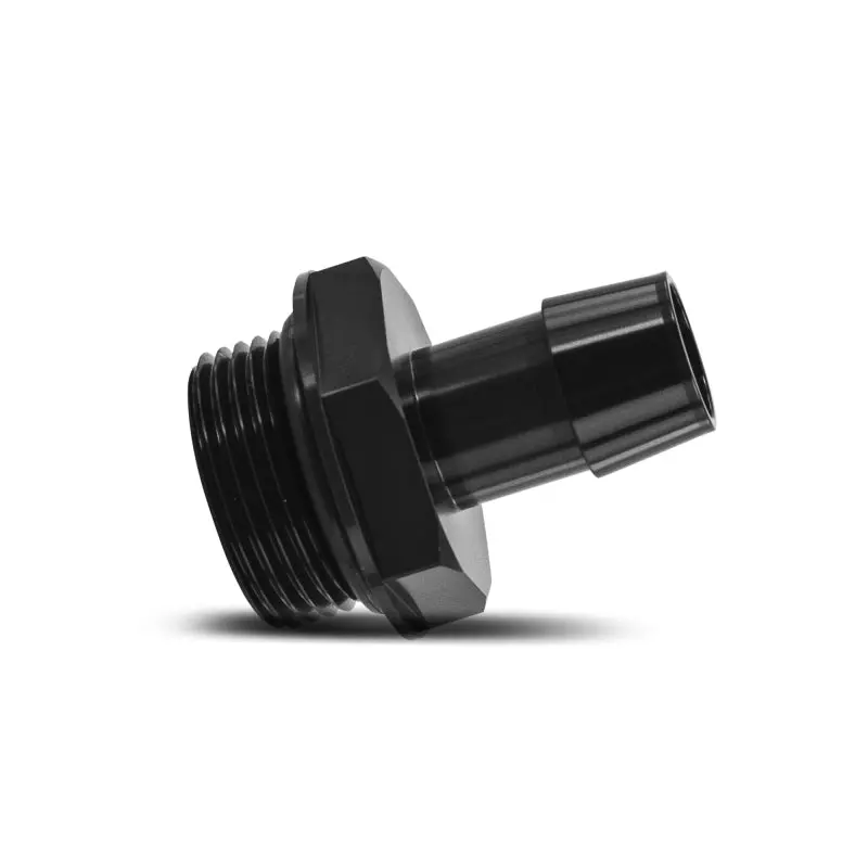 Mishimoto -16Orb To 3/4In. Hose Barb Aluminum Fitting - Black 2