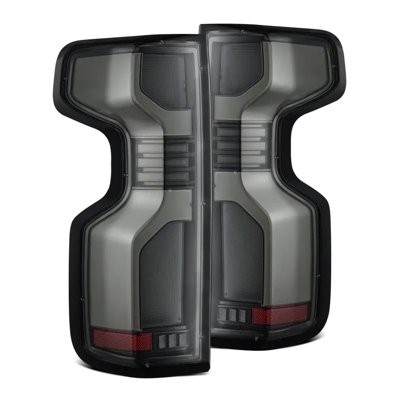 Alpharex 19-24 Chevy Silverado 1500 / 20-24 2500Hd/3500Hd Luxx-Series Led Tail Lights Alpha Black 1