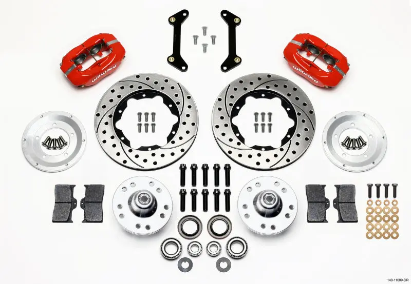 Wilwood Forged Dynalite Front Kit 11.00In Drilled Red 79-87 Gm G Body 1