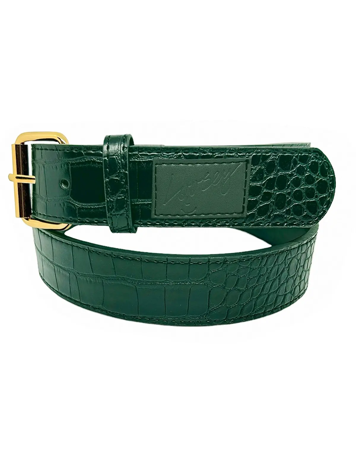 Loosey Green Croc Skin Belt 1
