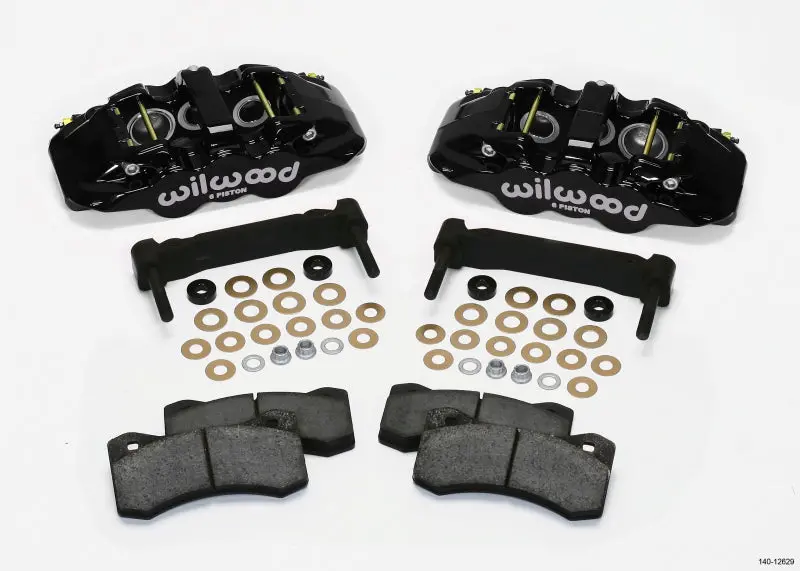 Wilwood Aero6 Front Caliper & Bracket Kit - Black 97-13 C5/C6 Corvette W/ Oem Hd/Z51 Rotors 1