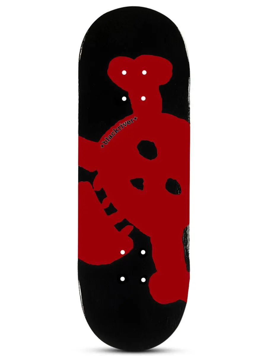 Blackriver Fingerboard Deck - Red New Skull 1