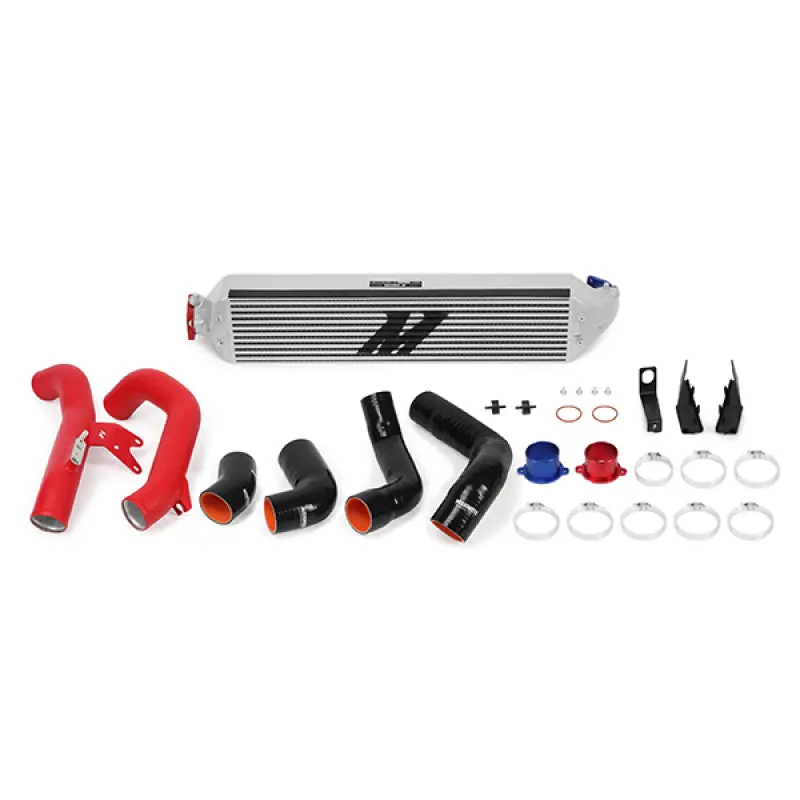 Mishimoto 2016+ Honda Civic 1.5T / 2017+ Honda Civic Si Silver Intercooler Kit W/Red Pipes 1