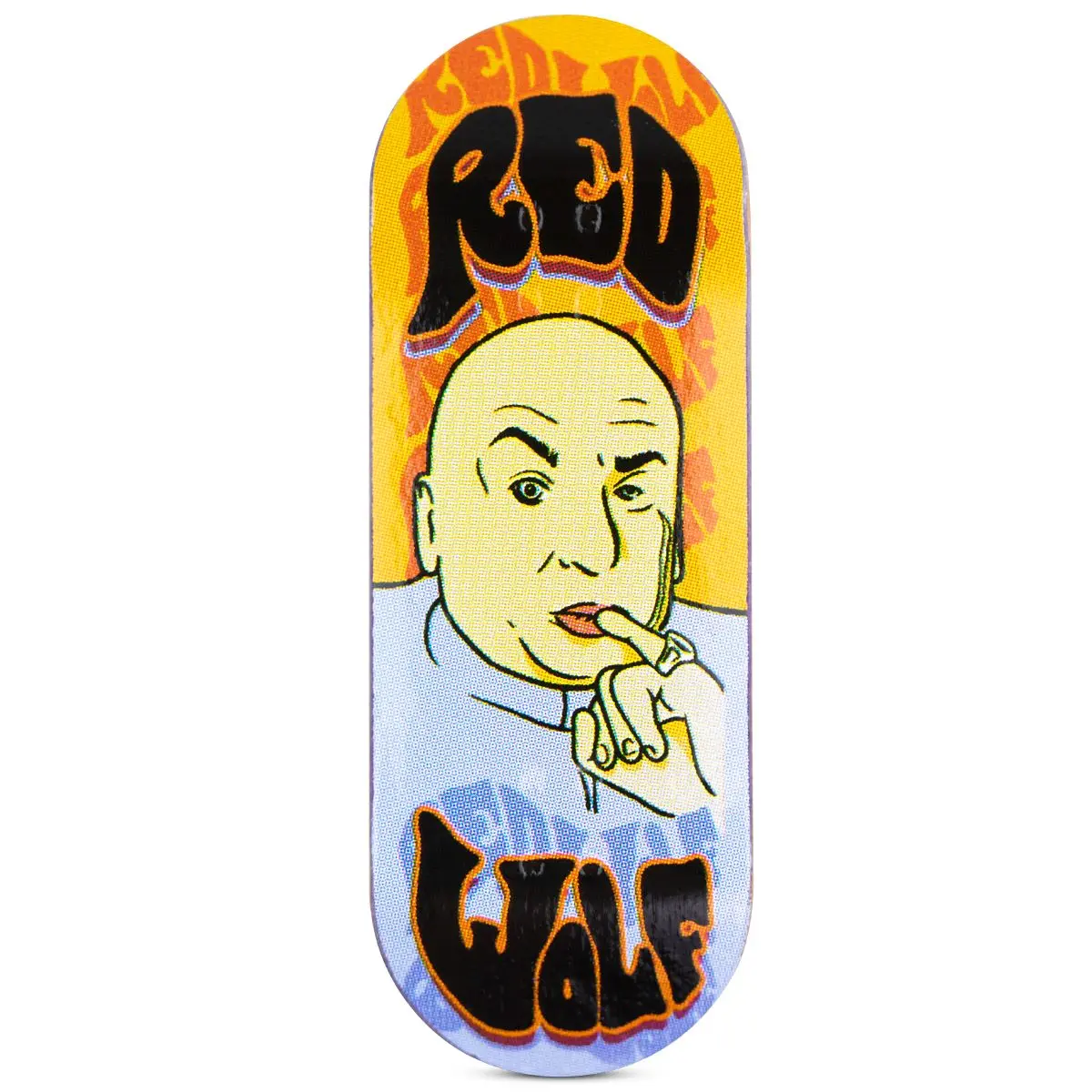 Red Wolf Fingerboard Deck - The Evil Dr. 1