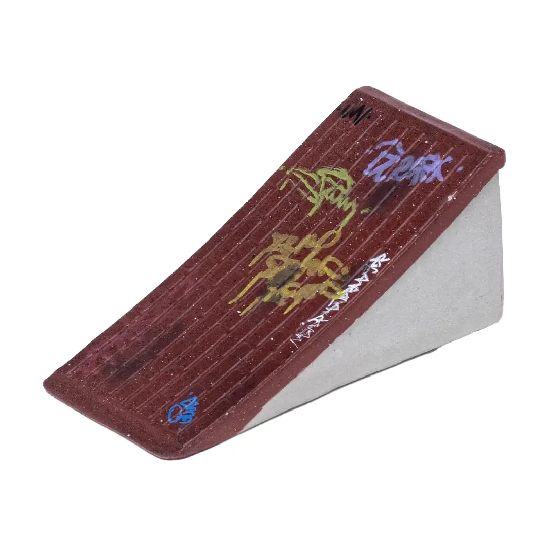 Whytmykconcrete Fingerboard Ramp - Brick Kicker W/ Grafitti 1
