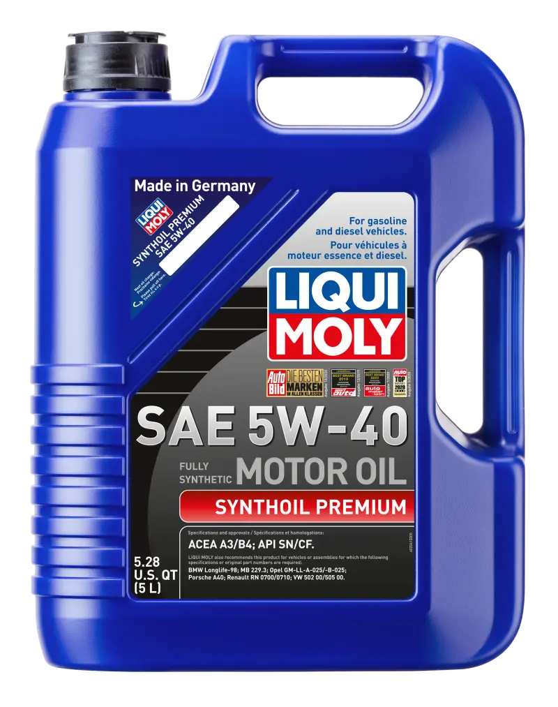 Liqui Moly 5L Synthoil Premium Motor Oil Sae 5W40 1