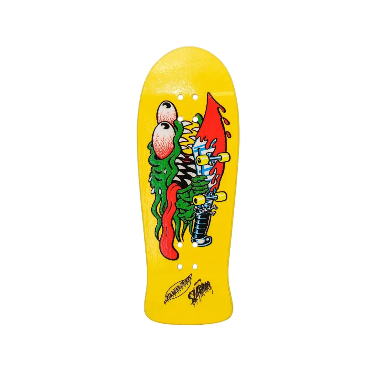 Joycult X Santa Cruz Fingerboard Deck - Meek Slasher Yellow Reissue 1