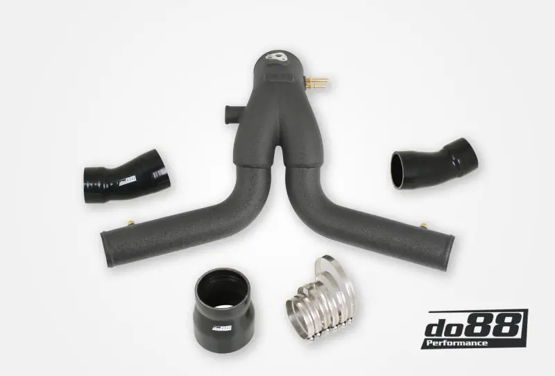 Do88 13-15 Porsche 911 Turbo/Turbo S (991.1) Y-Pipe For Oem Intercooler - Black 1