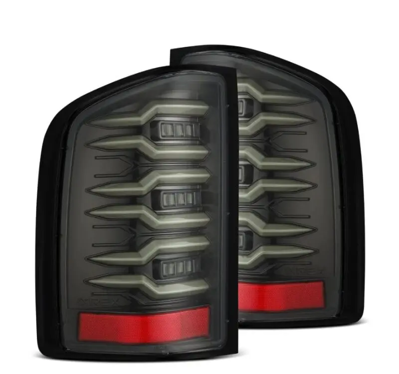 Alpharex 07-13 Chevrolet Silverado 1500 (Ex. Hybrid Models) Luxx-Series Led Tail Lights Alpha-Black 1