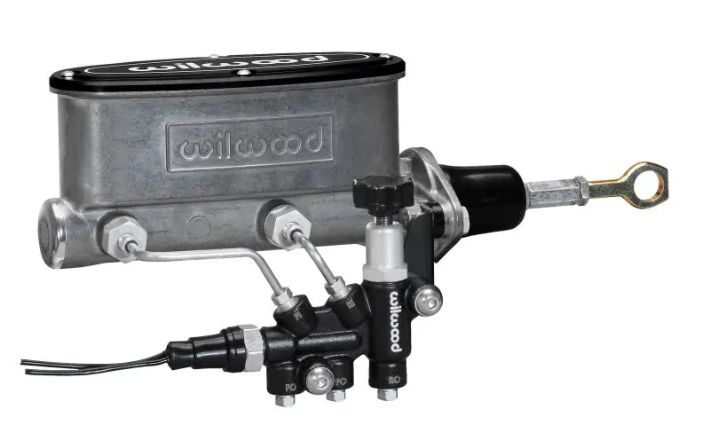 Wilwood Hv Tandem M/C Kit W L/H Bracket & Prop Valve - 7/8In Bore-W/Pushrod - Early Mustang 1