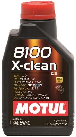 Motul 5L Synthetic Engine Oil 8100 5W40 X-Clean C3 -505 01-502 00-505 00-Ll04 2