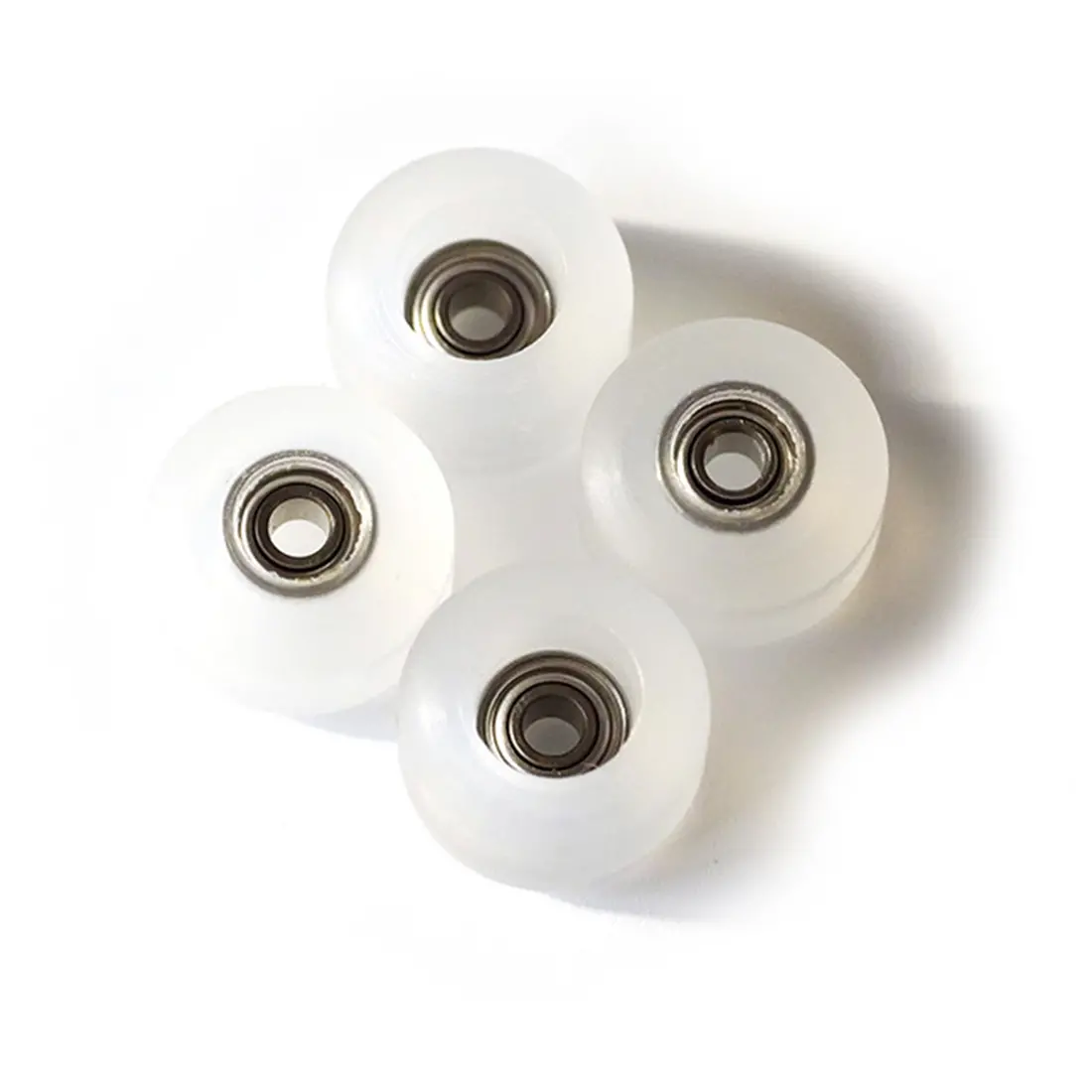 Flatface Fingerboard G4 Bearing Wheels - Frosted Clear 1