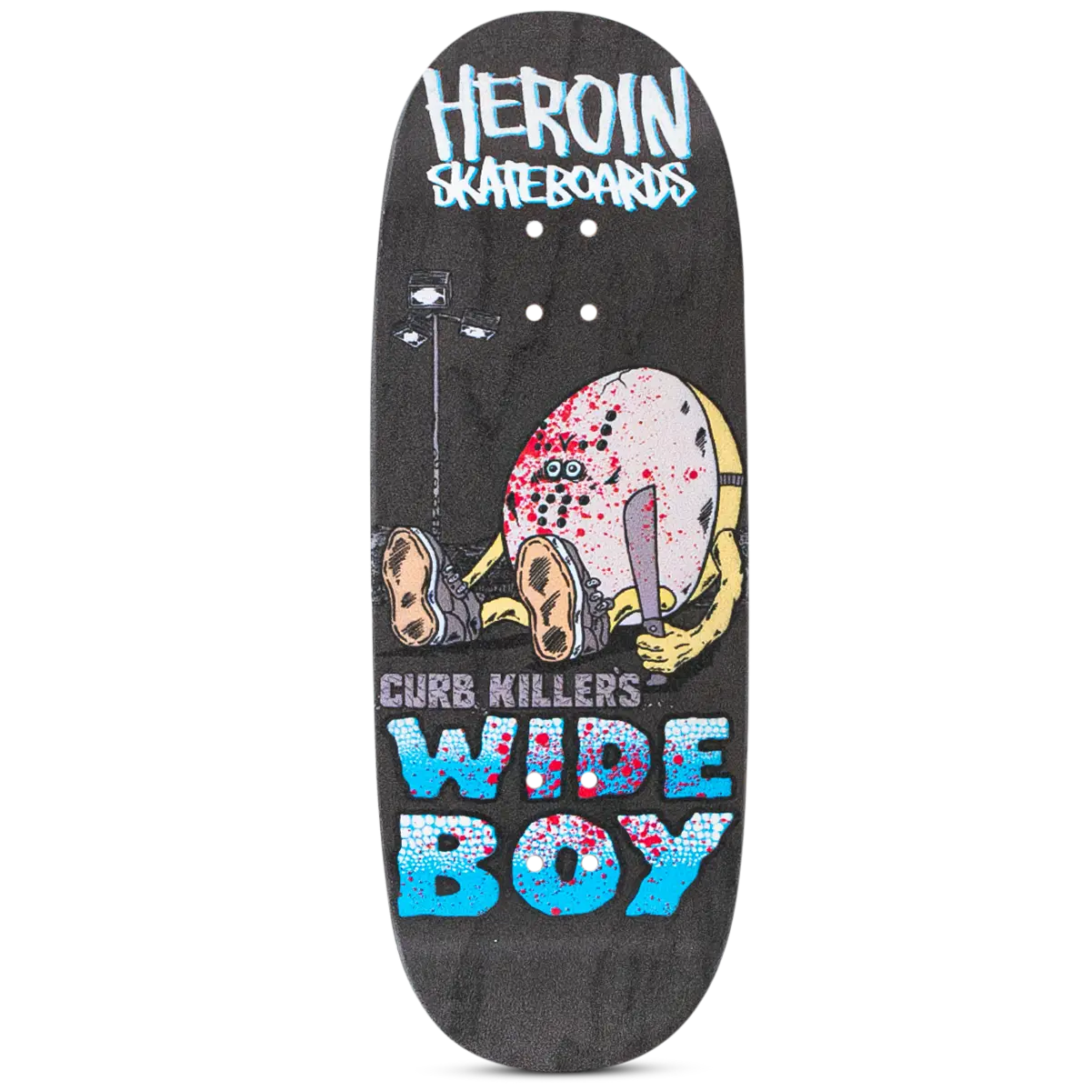 Close Up X Heroin Skateboards Fingerboard Deck - Curb Killers Wide Boy 1