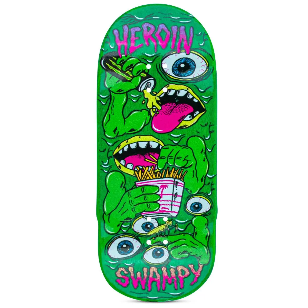 Maple Lab Fingerboard Deck - Swampy Mutate Or Die 1