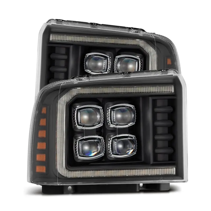 Alpharex 05-07 Ford F250/350/450/550 Super Duty Nova Led Proj Hl Blk W/Actv Light & Seq Sig + Sb Drl 1