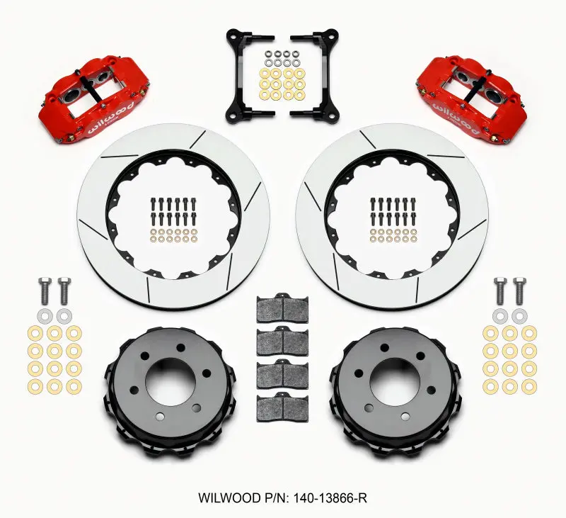 Wilwood Narrow Superlite 4R Reartruck Kit 14.25In Red 2012-Up Ford F150 (6 Lug) 1