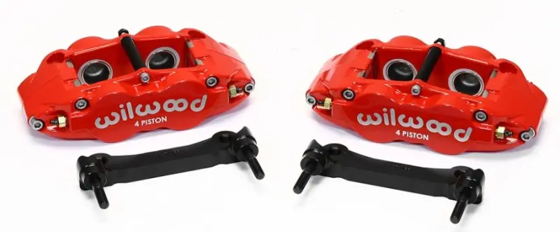 Wilwood Narrow Superlite 4R Rear Caliper & Bracket Kit - Red 97-13 C5/C6 Corvette W/ Oem Rotors 1