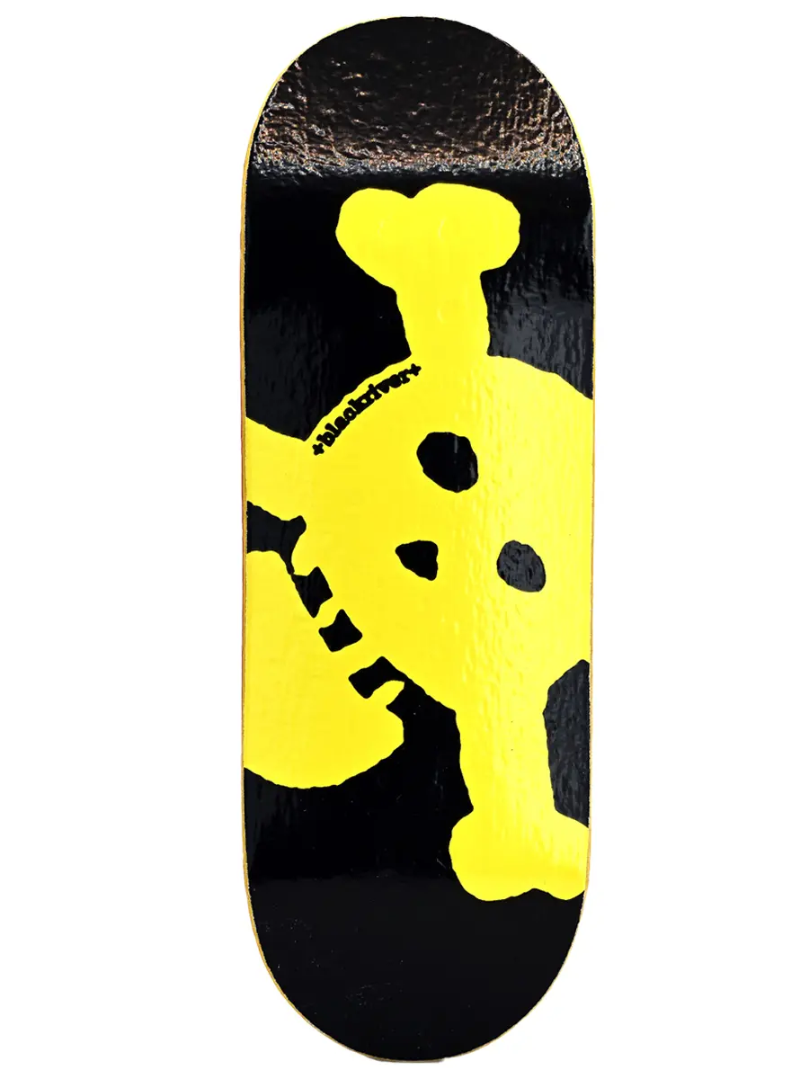 Blackriver Fingerboard Deck - Yellow New Skull 1