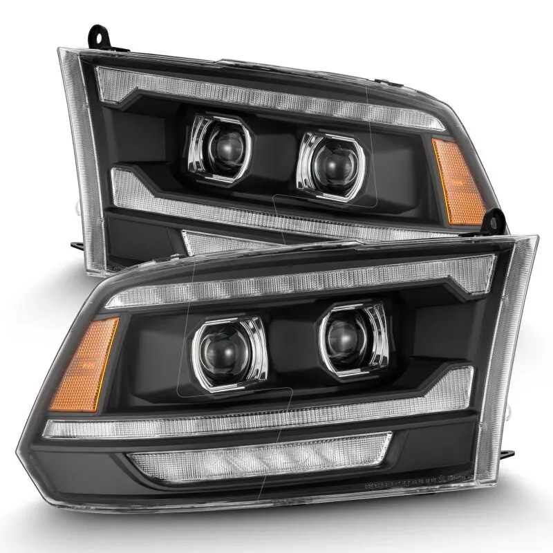 Alpharex 09-18 Ram 1500/2500 Pro-Series Proj Headlights Black W/Sequential Signal And Top/Middle Drl 1