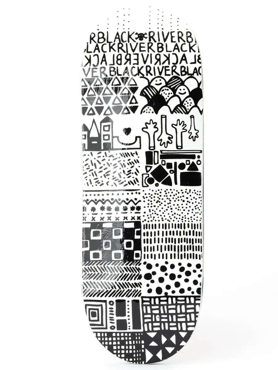 Berlinwood Fingerboard Deck - Br En Voyage Mini Pattern 1