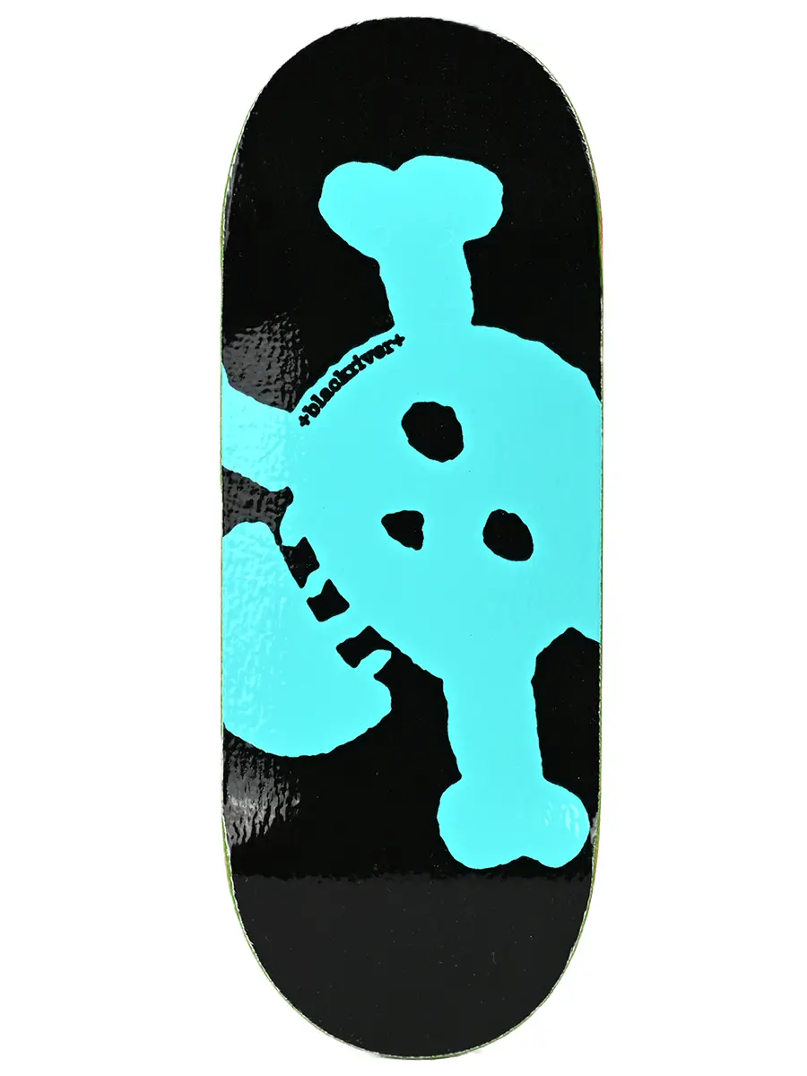 Blackriver Fingerboard Deck - Turquoise New Skull 1