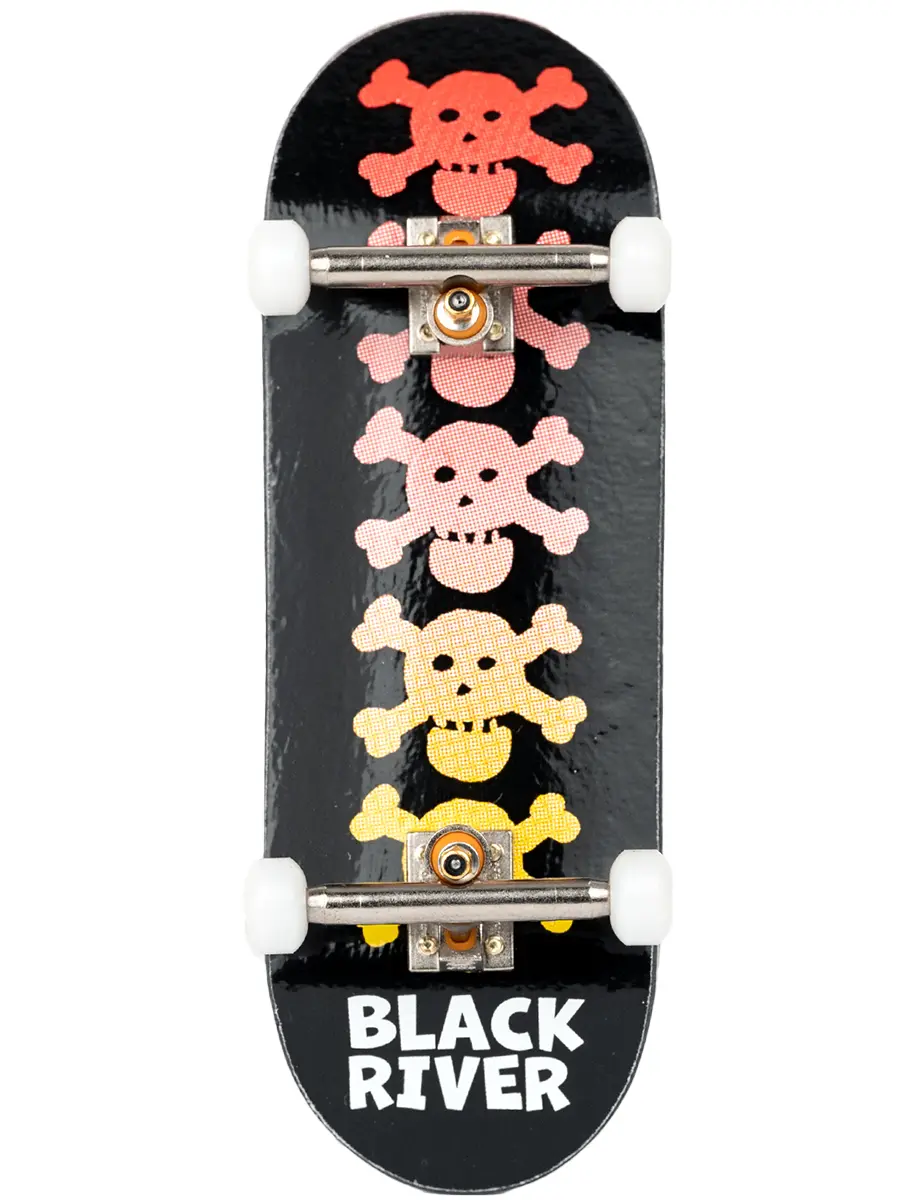 Blackriver Fingerboard Complete - Riverlabel Skulls 2