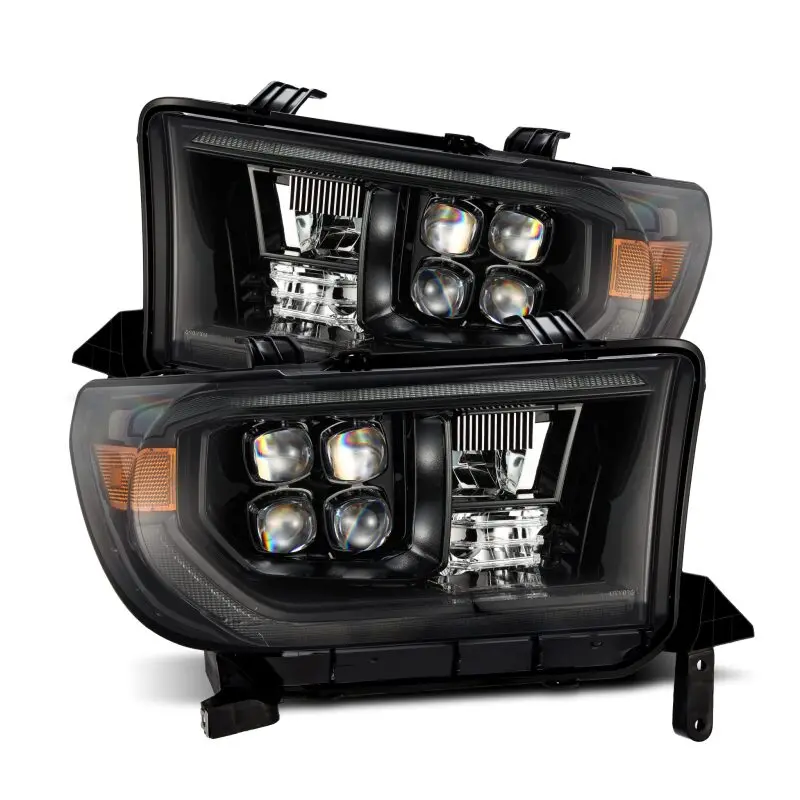 Alpharex 07-13 Toyota Tundra Nova Led Proj Headlights Alpha-Black W/Activ Light/Seq Signal/Drl 1