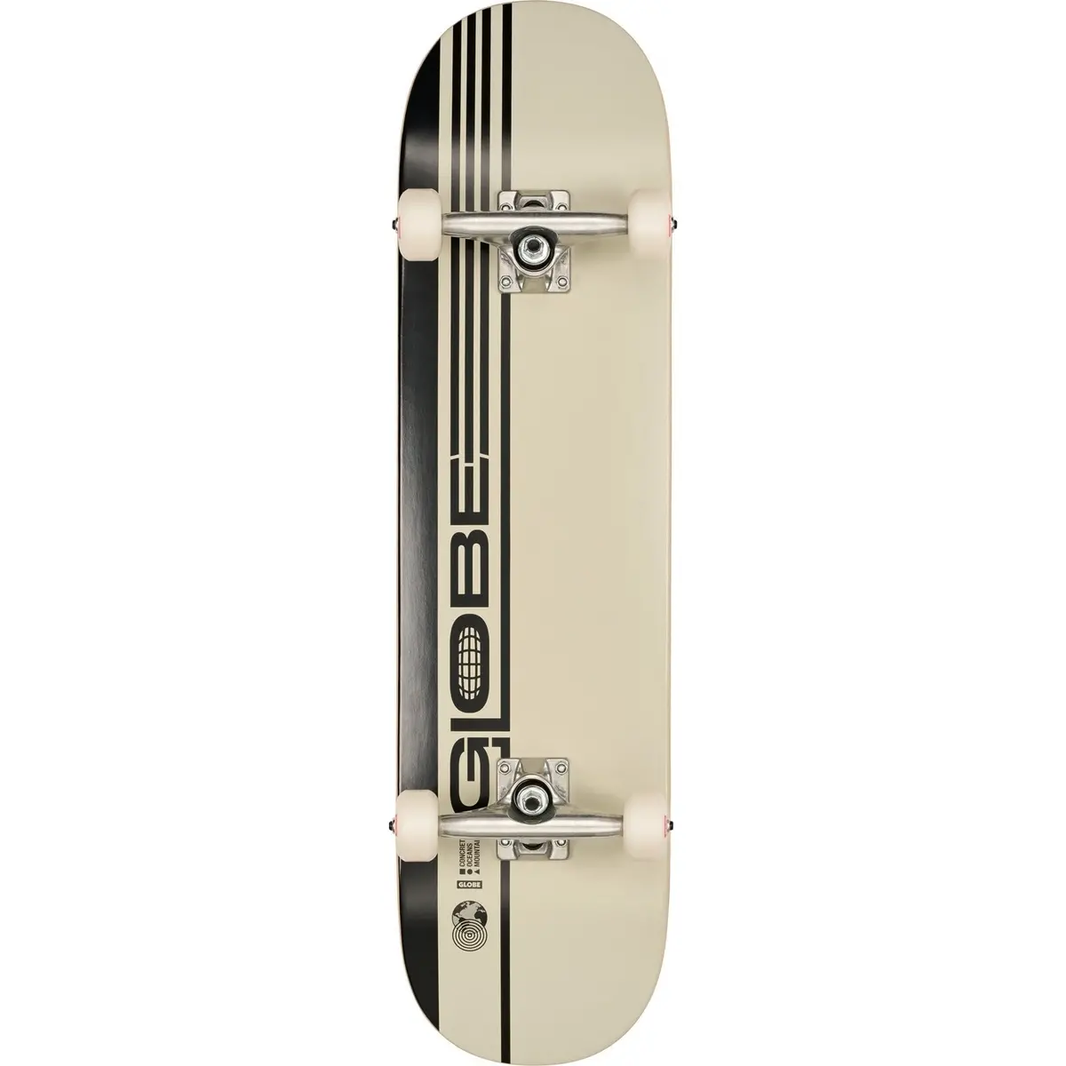 Globe G0 Strype Hard 8.0" Complete - Black/Off-White 1