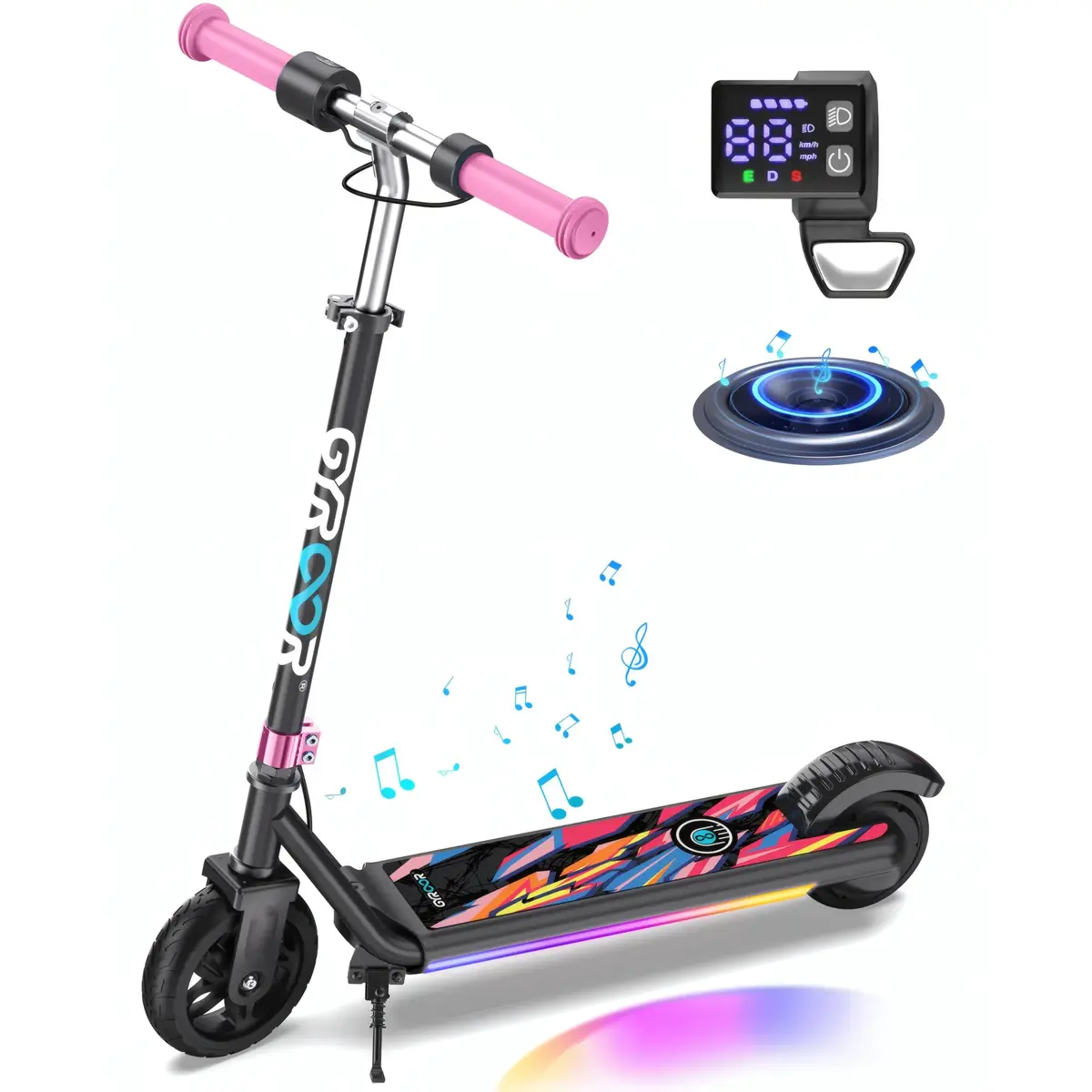 Gyroor H30 Max Kids Electric Scooter - Pink 1