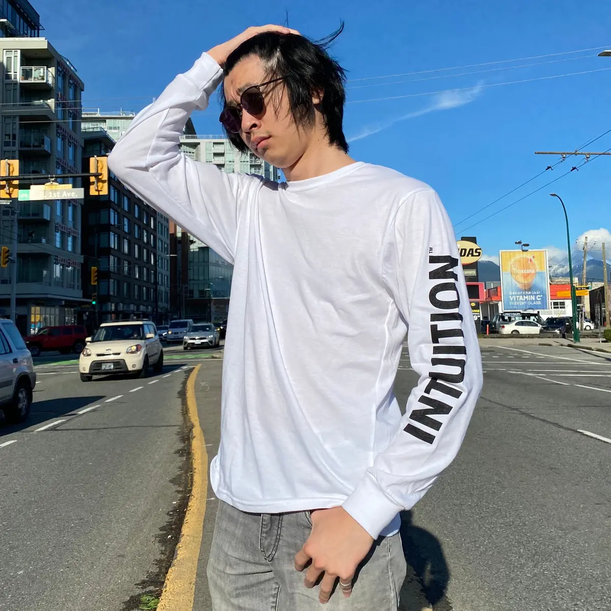 Intuition Men's Long Sleeve - White 1