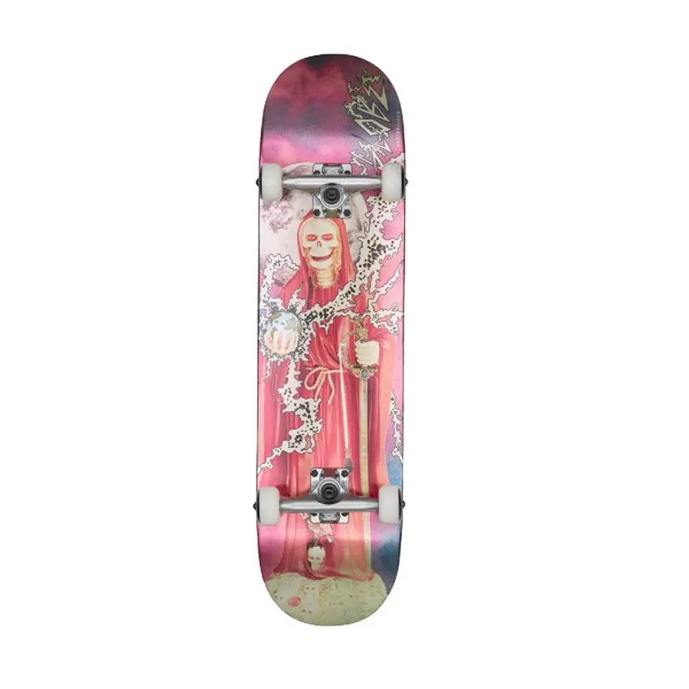 Globe G1 Downtown Doom 8.0 Silver Red Skateboard Complete 1