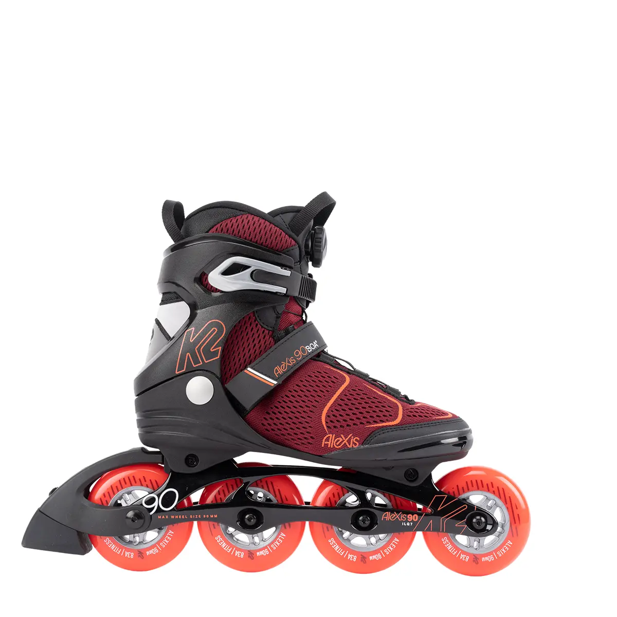 K2 Alexis 90 Boa - Burgundy/Orange 1