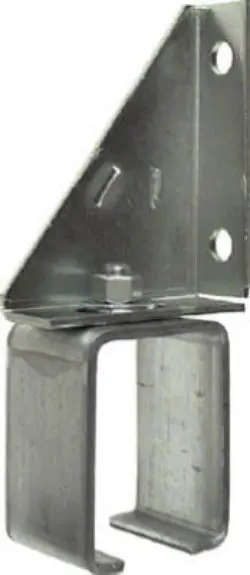 National N104-638 Galvanized Single Box Rail Barn Door Support Bracket - Quantity Of 10 1