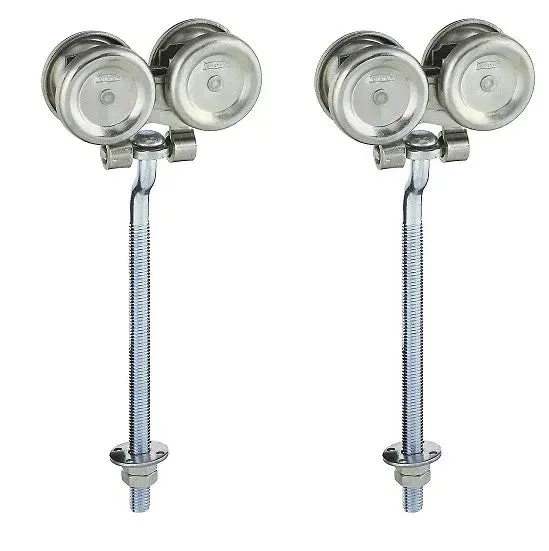 Stanley N174-268 5220 2-Pack Of Zinc Box Rail Barn Door Trolley Hanger Rollers - Quantity Of 8 1
