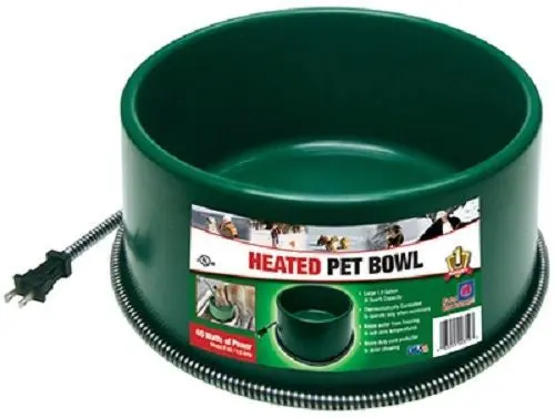 Farm Innovators P-60 1-1/2 Gallon 60W Green Heated Pet Water Bowl - Quantity Of 3 1