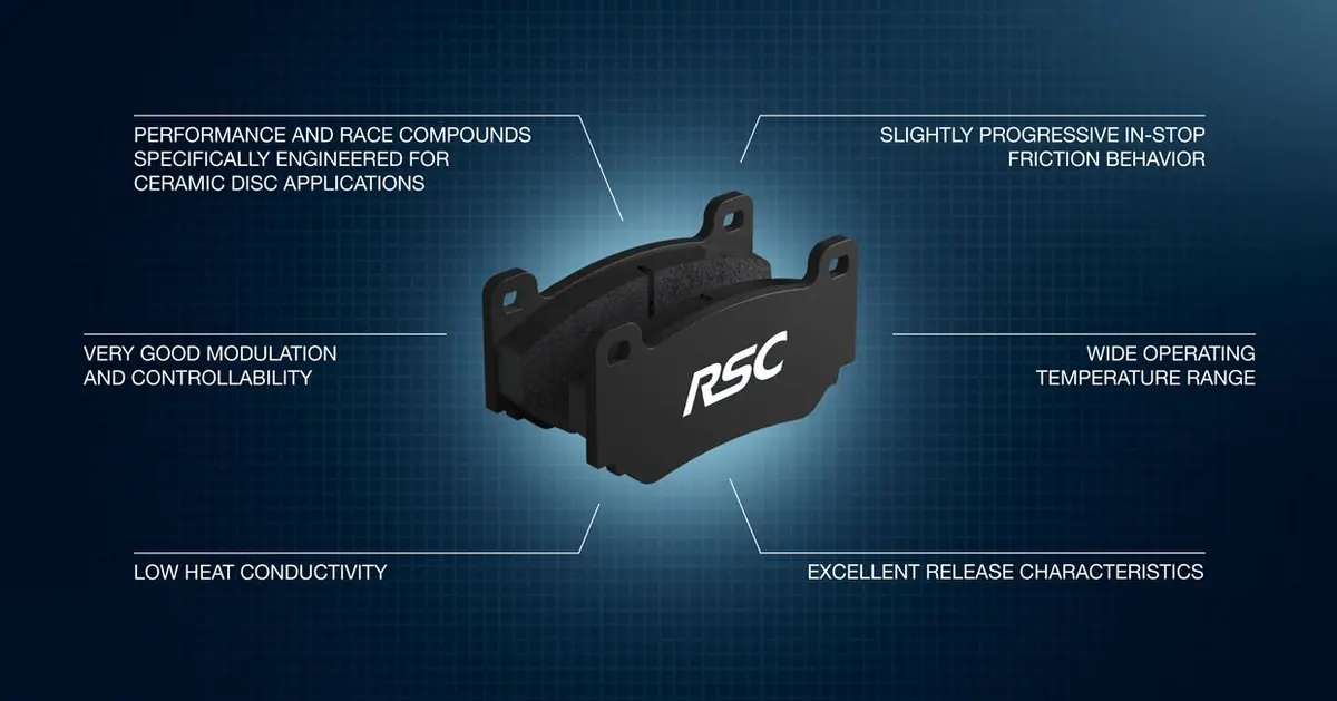 Pagid Rsc1 For Porsche 992 Turbo S Pccb/Ceramic Brakes - Front 1