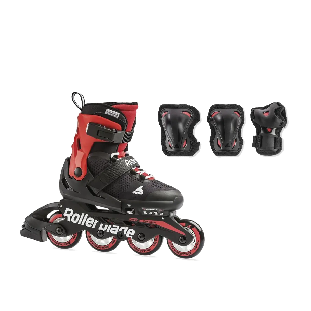 Rollerblade Microblade Combo - Black/Red (Size 11J-1 Only) 1