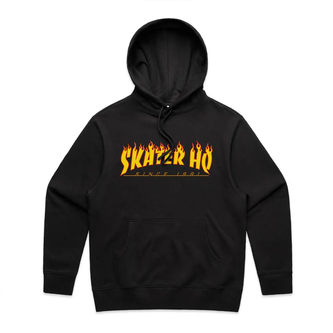 Skater Hq Team Flames Hoody - Black 1