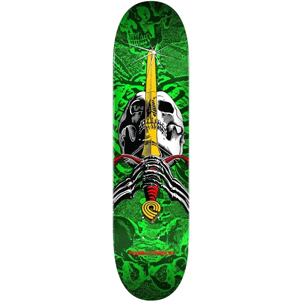 Powell Peralta Skull & Sword Deck Green 8.0" X 31.45" 1