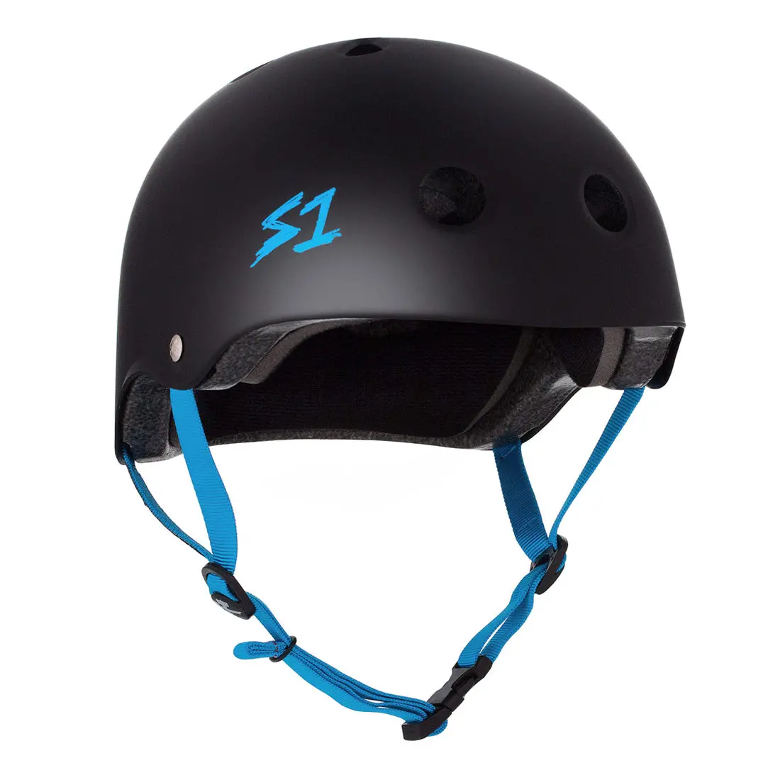 S-One Lifer Helmet - Black/Cyan Matte 1