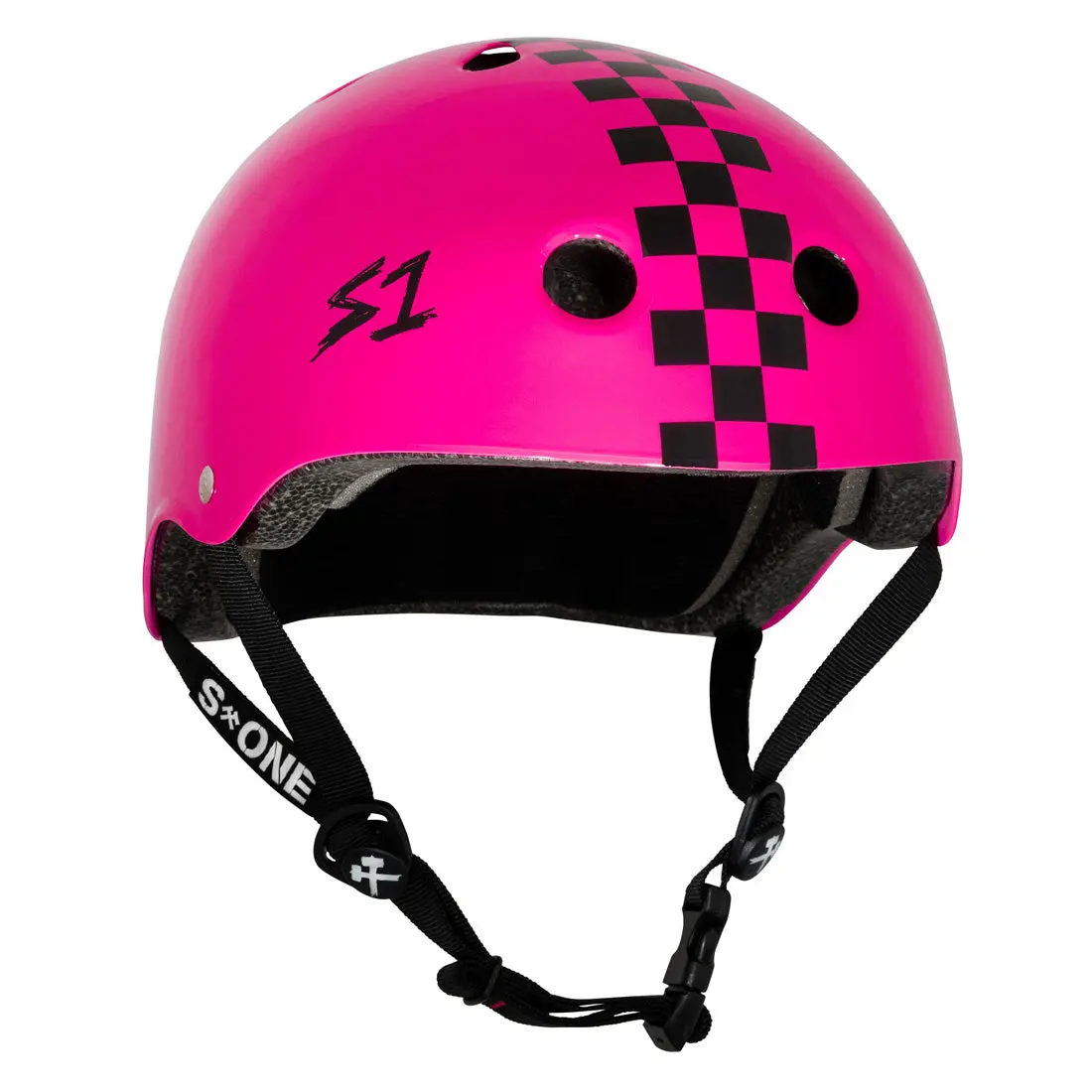 S-One Lifer Helmet - Pink Gloss/Checker 1