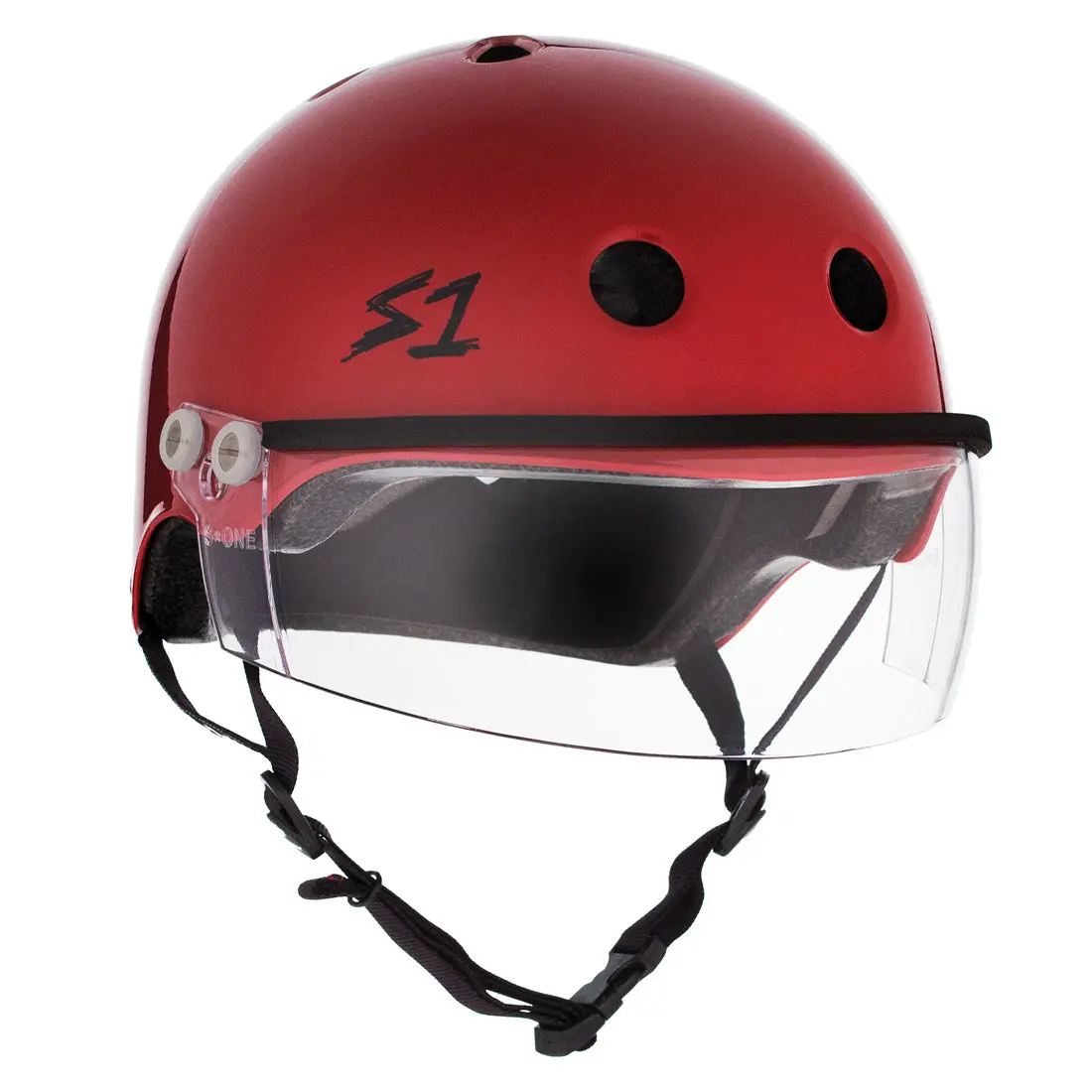 S-One Visor Lifer Helmet - Blood Red Gloss 1